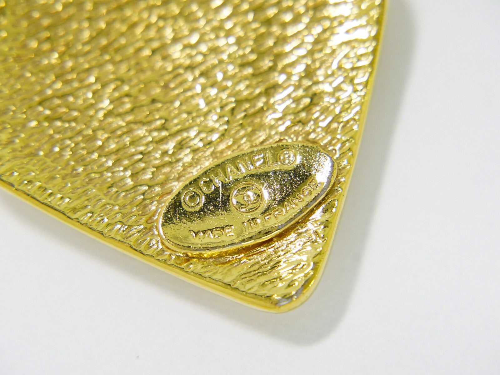 Chanel Vintage CC Pendent Necklace Plated Metal