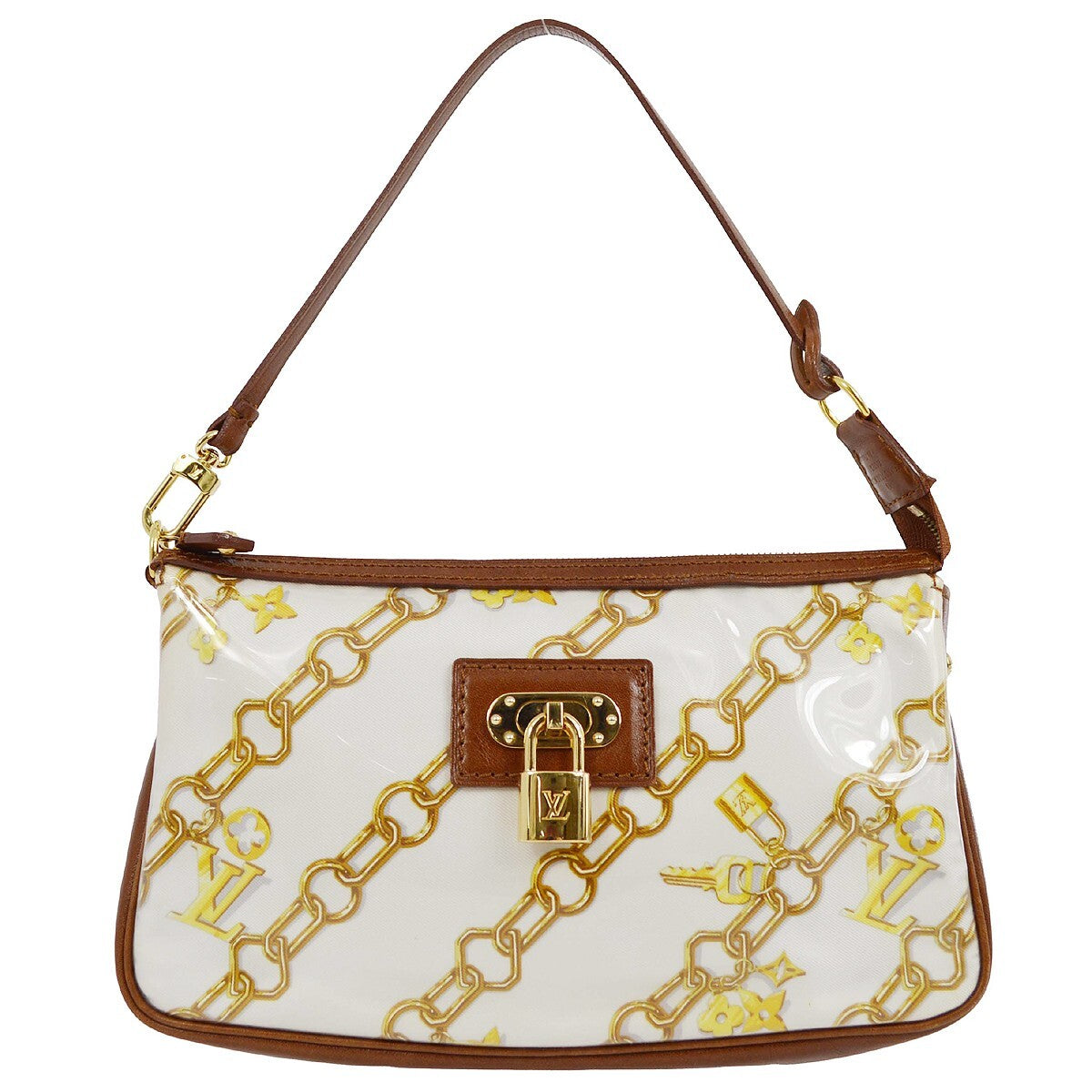 Louis Vuitton Charms Pochette PVC Over Printed Silk