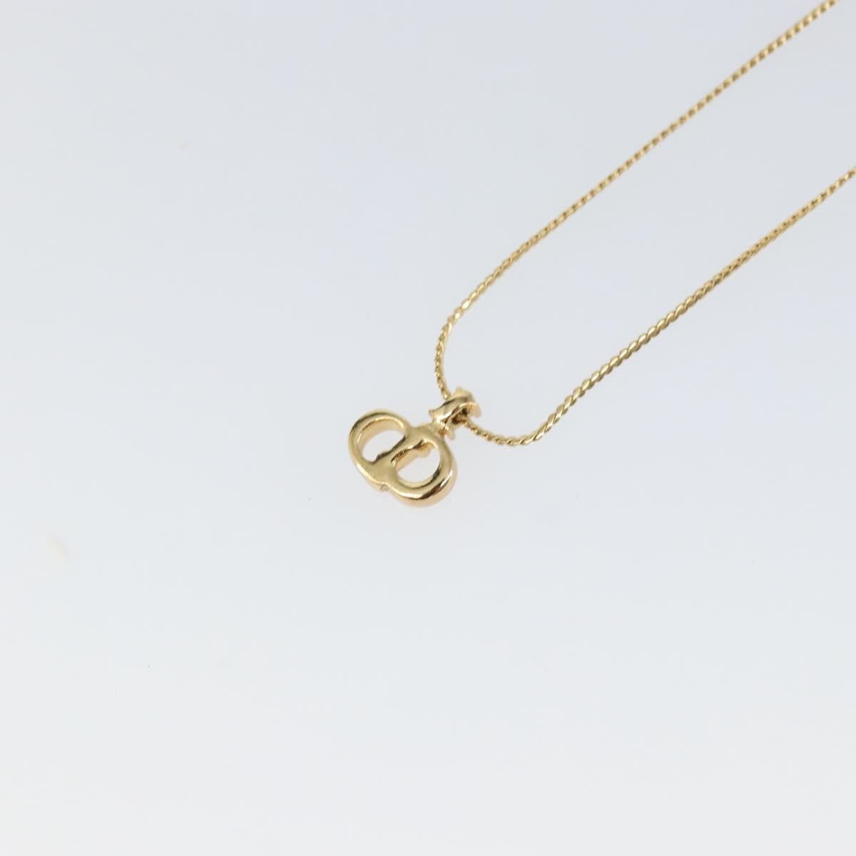 Christian Dior CD Pendant Necklace Gold-plated