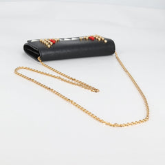 Fendi Monster Wallet on Chain Studded Leather