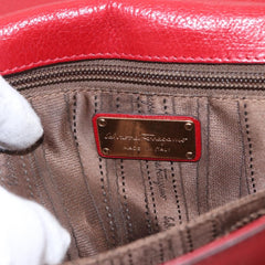 Salvatore Ferragamo Gancini Shoulder Bag Leather