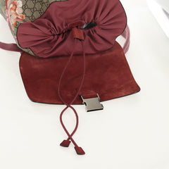 Gucci Buckle Backpack Blooms Print GG Coated Canvas