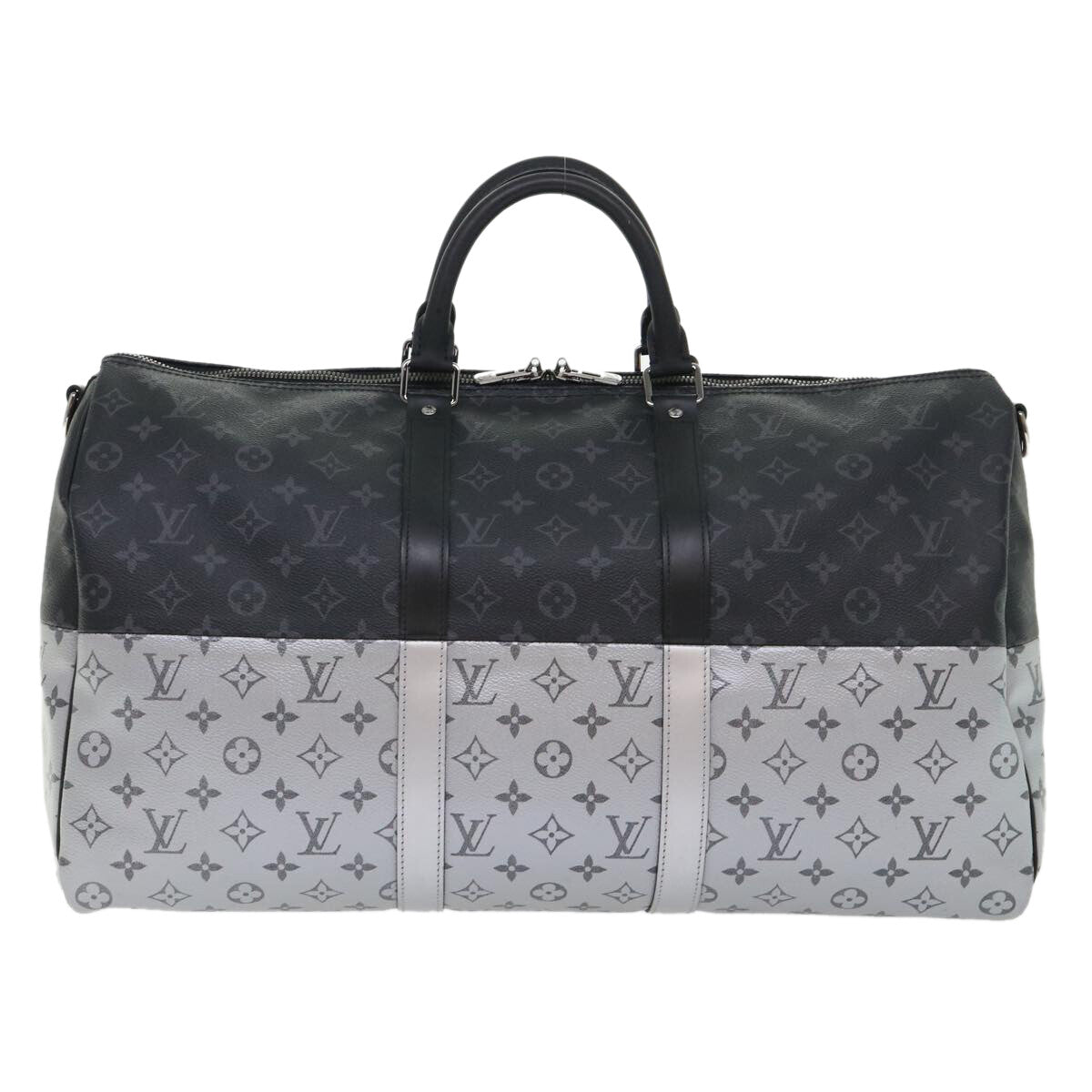 Louis Vuitton Keepall Bandouliere Bag Monogram Eclipse Split Canvas