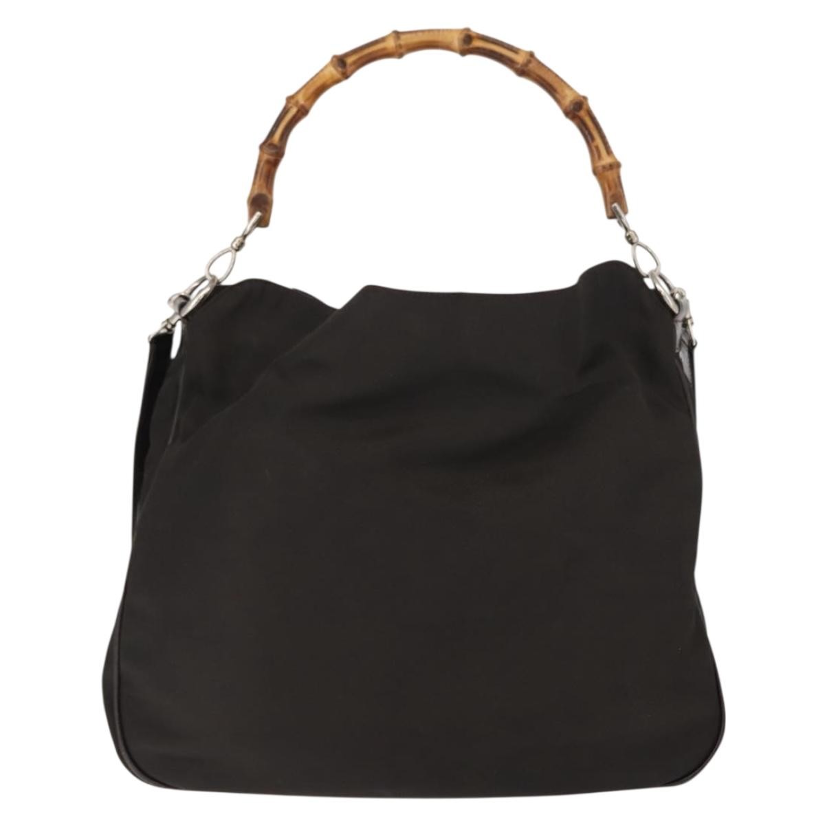 Gucci Vintage Bamboo Shoulder Bag Nylon