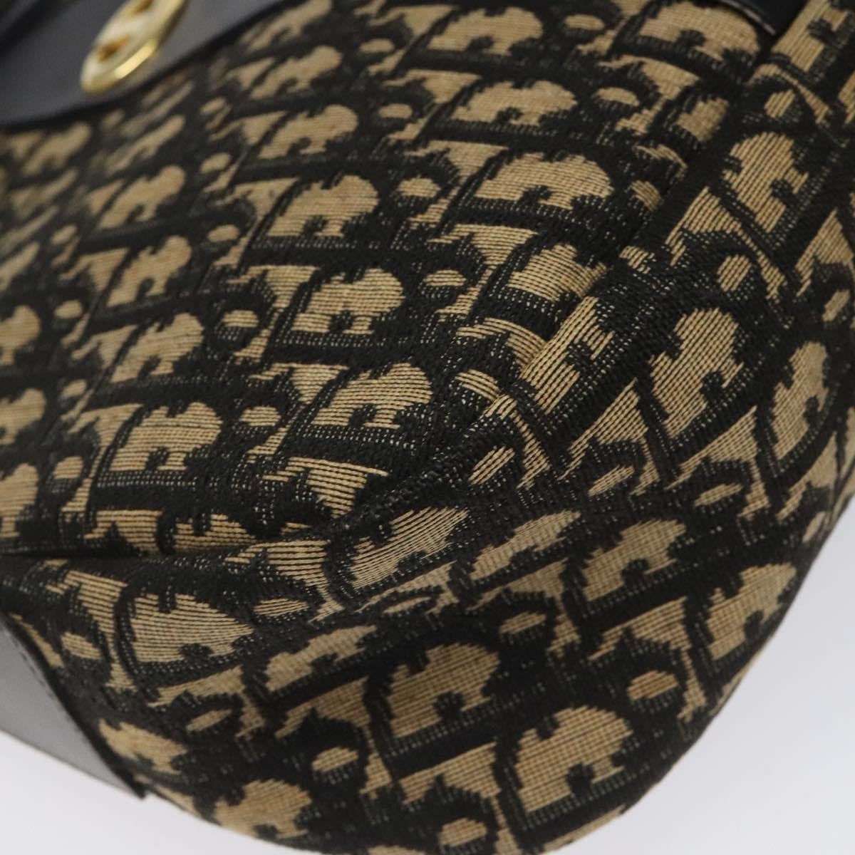 Christian Dior Vintage Trotter Shoulder Bag Canvas