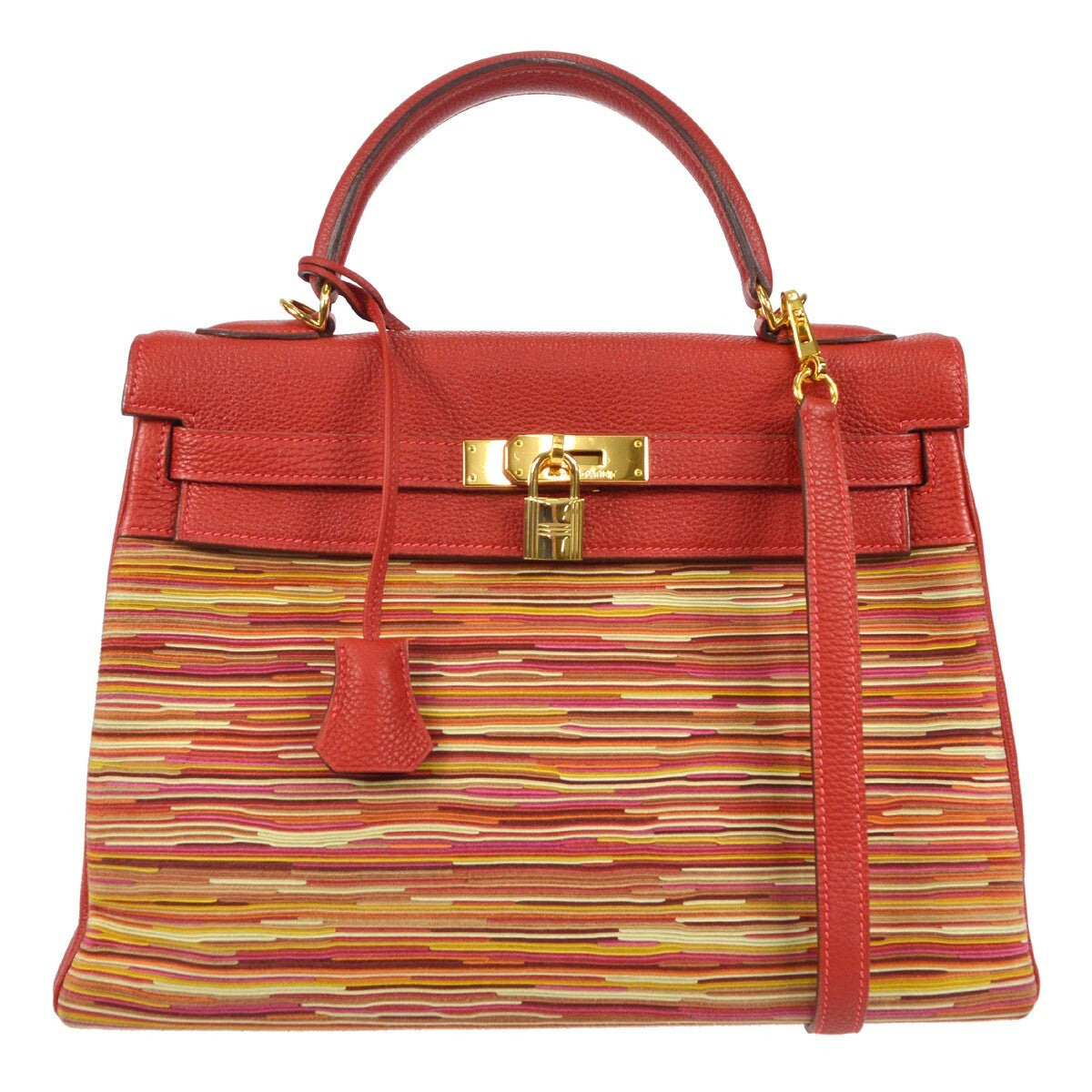 Hermes Kelly Handbag Vibrato and Togo with Palladium Hardware