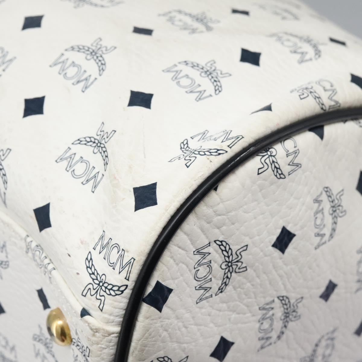 MCM Visetos Handbag Canvas and Leather