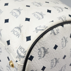 MCM Visetos Handbag Canvas and Leather