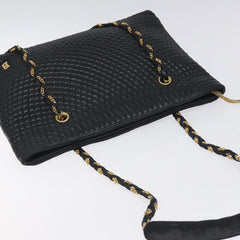 Bally Vintage Chain Shoulder Bag Quilted Leather