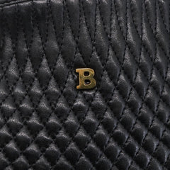 Bally Vintage Chain Shoulder Bag Quilted Leather