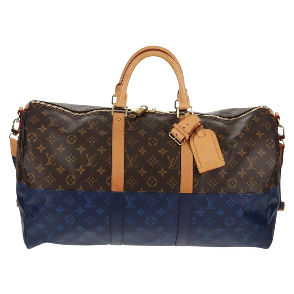 Louis Vuitton Keepall Bandouliere Bag Monogram Eclipse Split Canvas