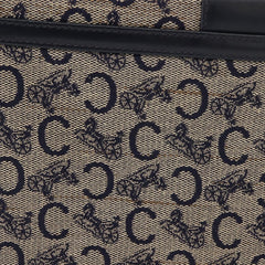 Celine C Sulky Shoulder bag Canvas and Leather