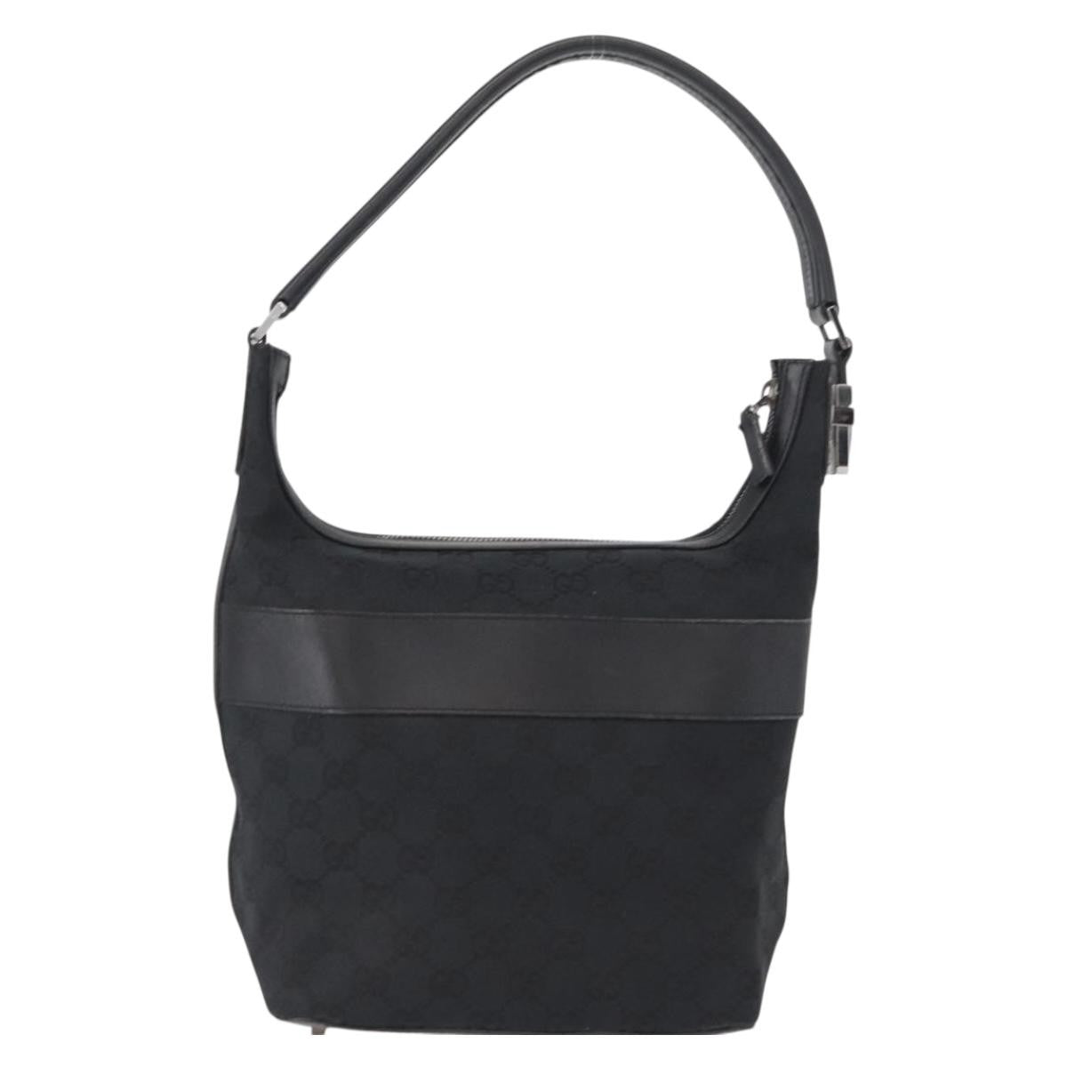 Gucci Vintage Shoulder Bag GG Canvas and Leather