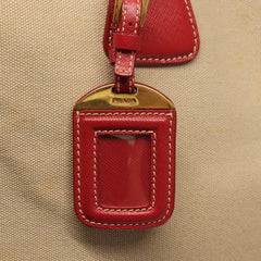 Prada Convertible Tote Canvas and Saffiano Leather