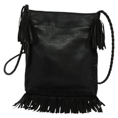 Prada Fringe Flap Crossbody Bag Leather