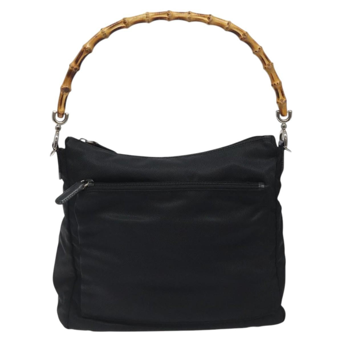 Gucci Vintage Bamboo Shoulder Bag Nylon