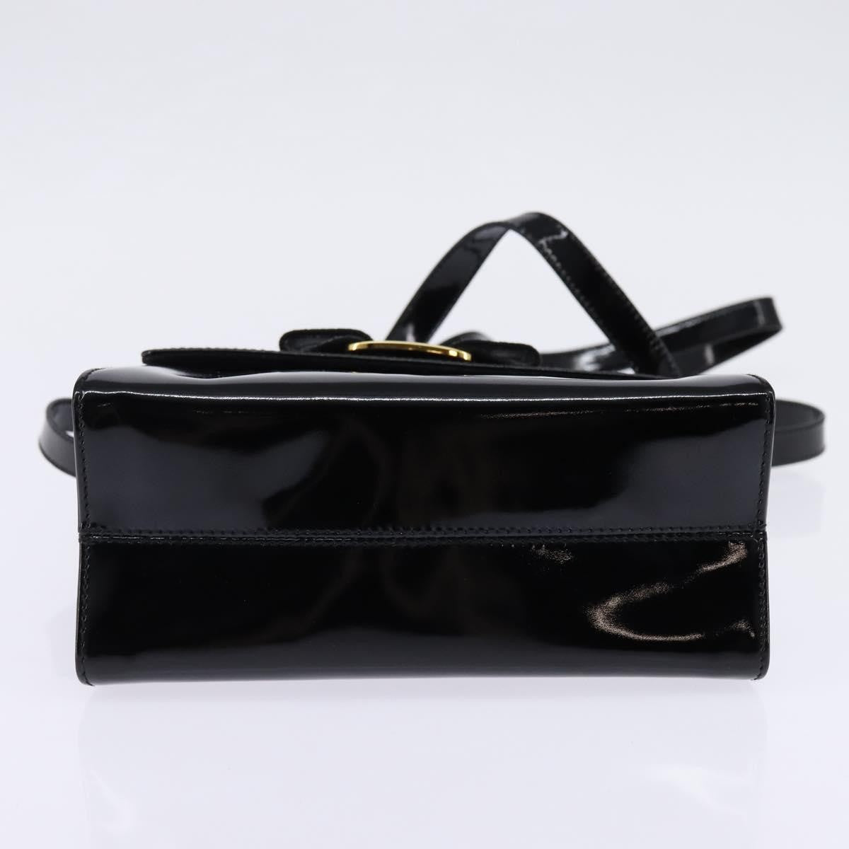 Salvatore Ferragamo Vintage Vara Bow Top Handle Bag Patent Leather