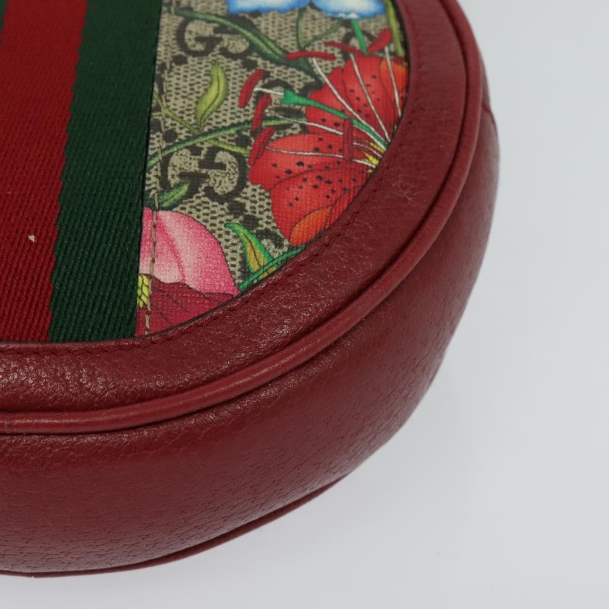Gucci Ophidia Round Backpack Flora GG Coated Canvas