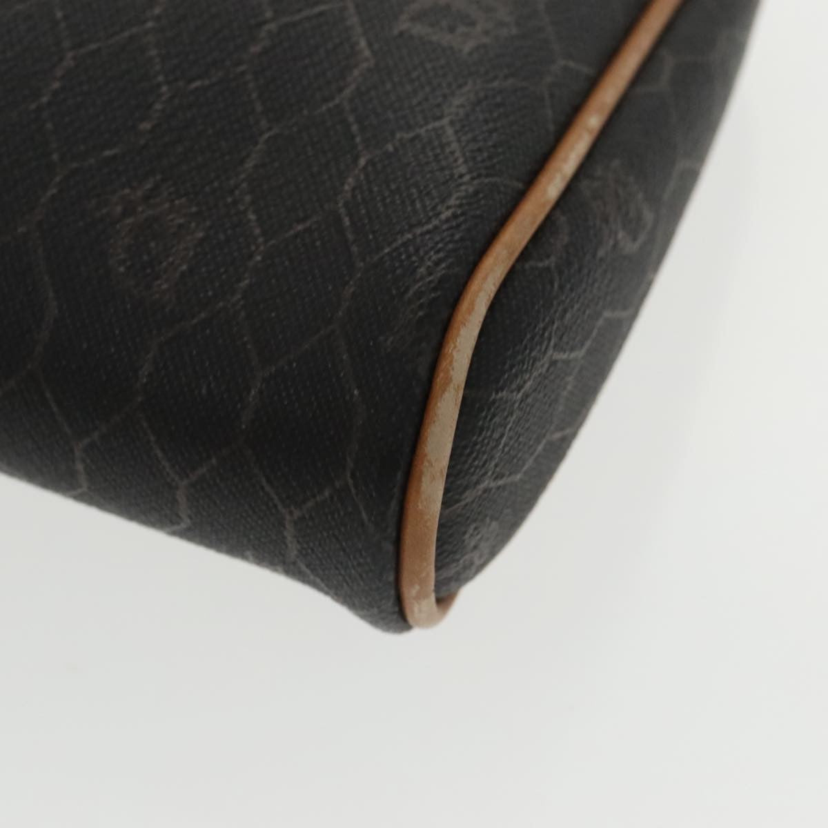 Christian Dior Vintage Honeycomb Zip Pouch Coated Canvas