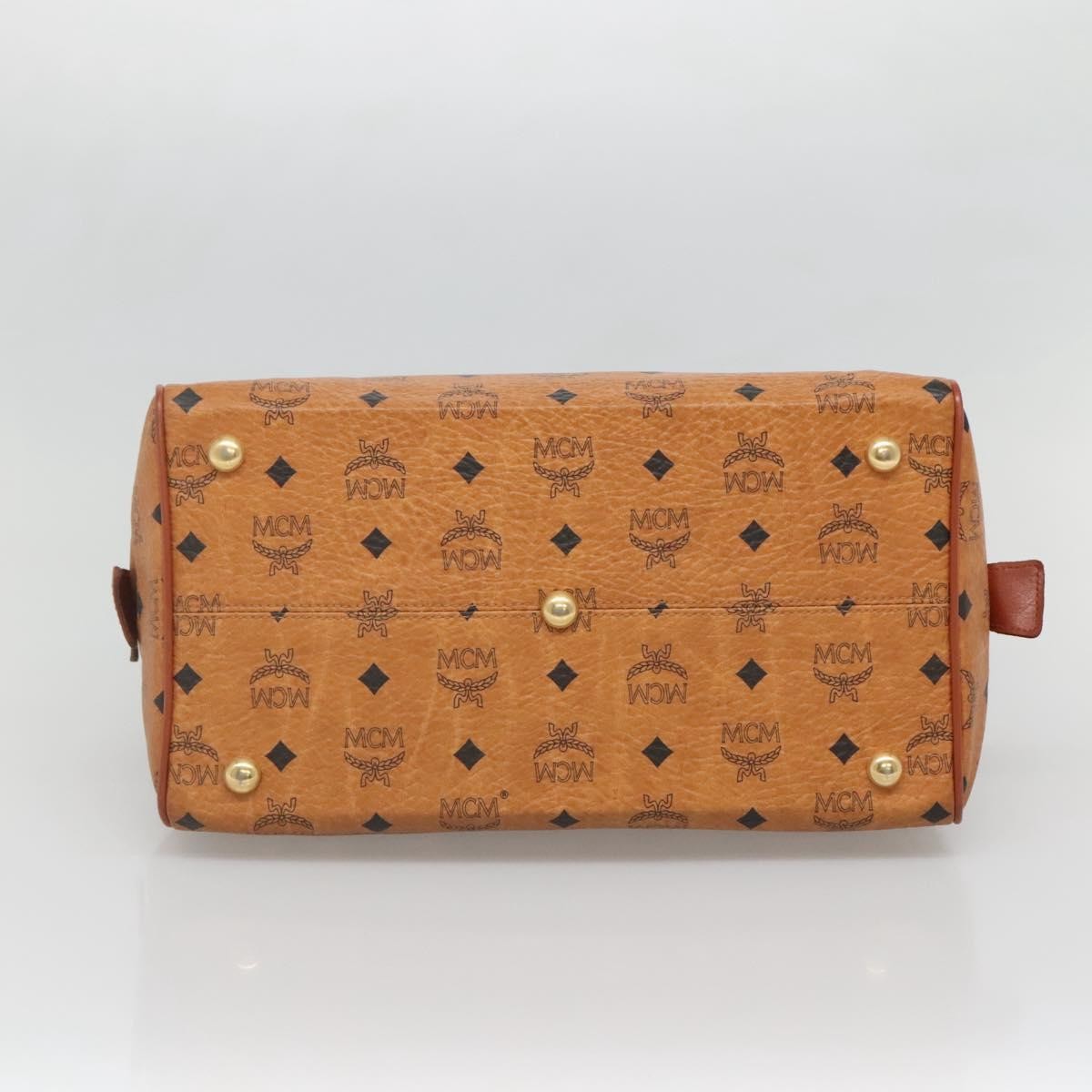 MCM Visetos Handbag Canvas and Leather