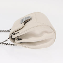 Chanel Accordion Push Lock Flap Bag Quilted Caviar