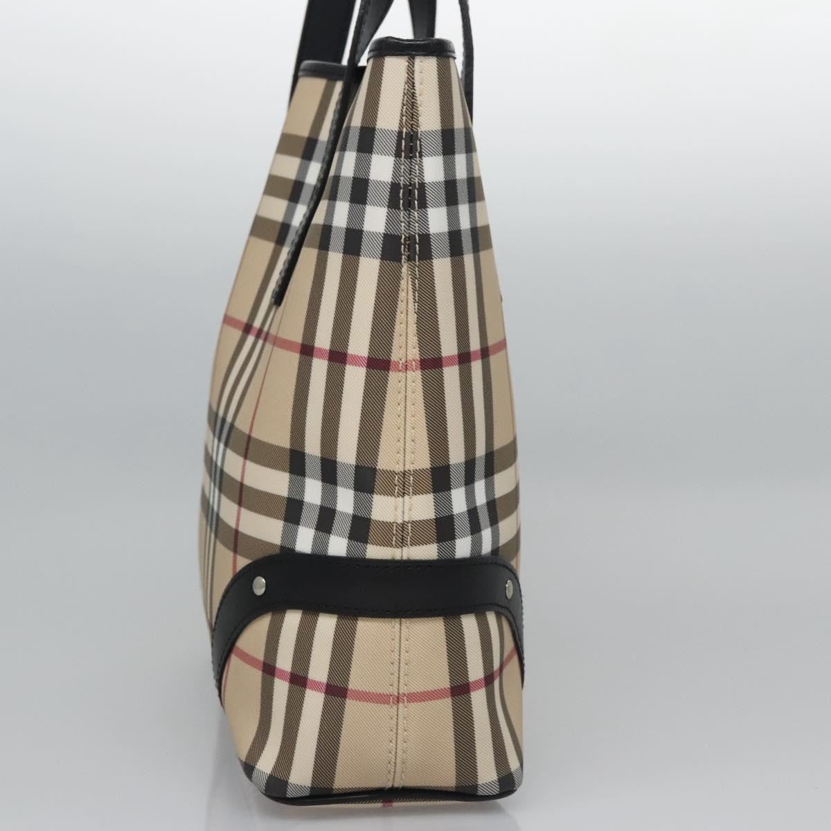 Burberry Vintage Open Tote Coated Canvas with Studded Leather