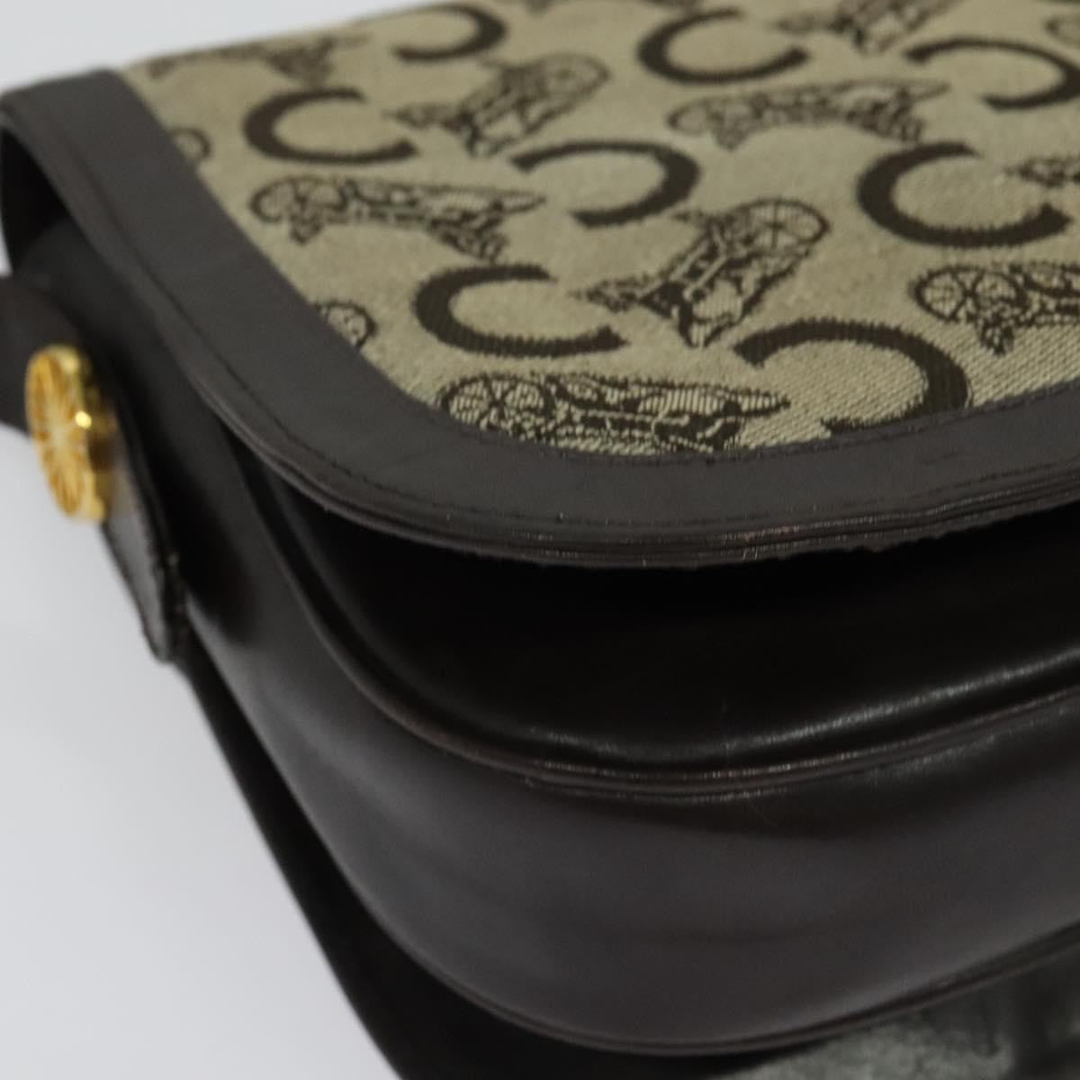 Celine C Sulky Shoulder bag Canvas and Leather