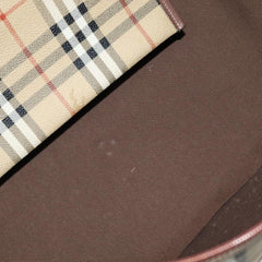 Burberry Convertible Weekend Duffle Bag Haymarket Coated Canvas