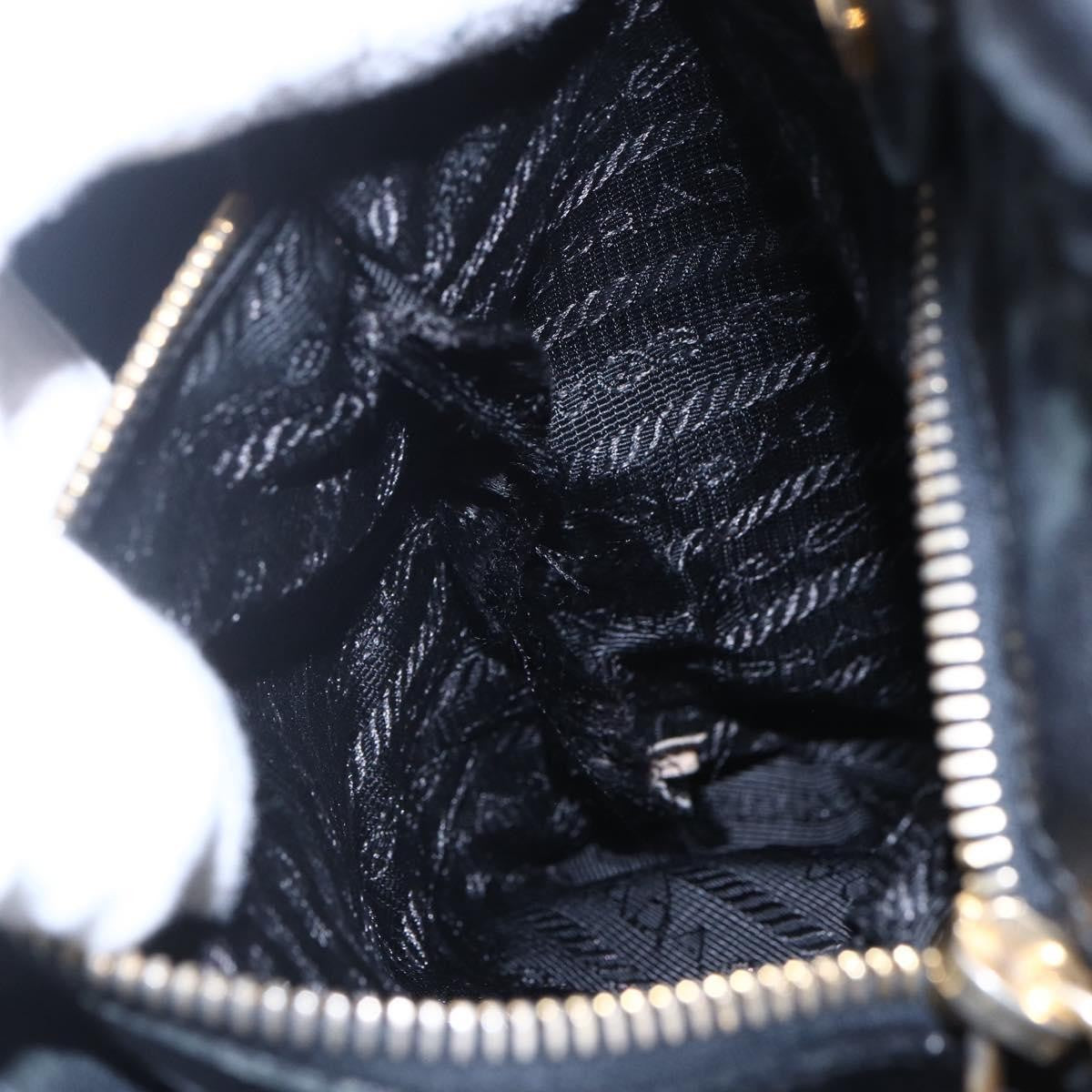 Prada Bow Tie Pleated Tote Leather