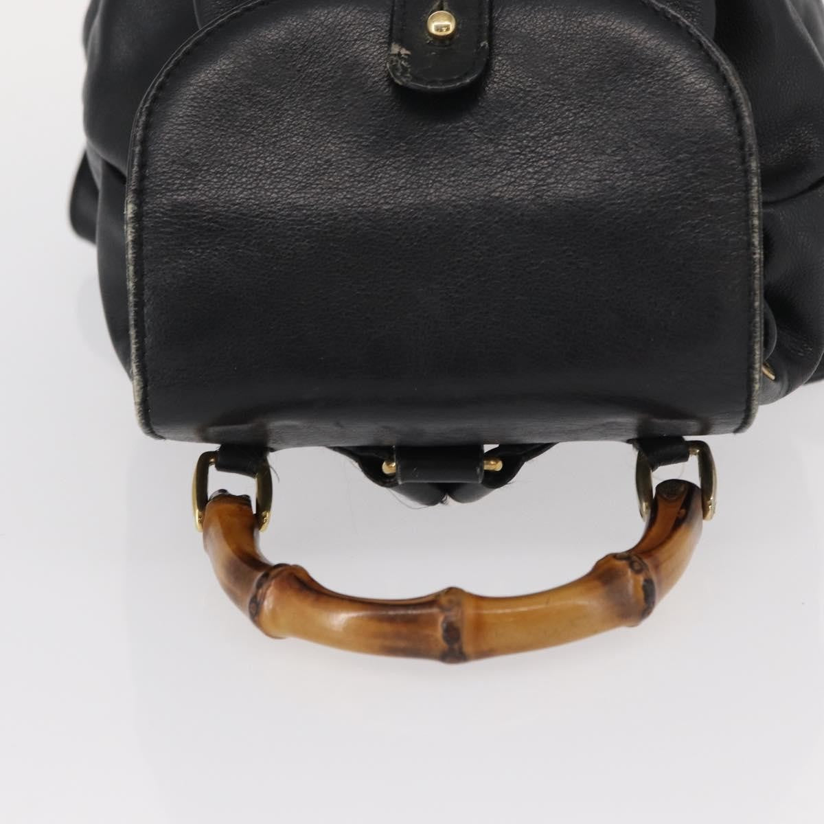 Gucci Vintage Bamboo Backpack Leather
