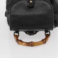 Gucci Vintage Bamboo Backpack Leather