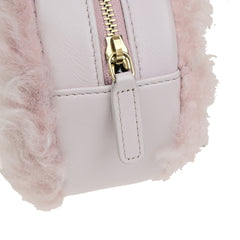 Chanel 19 Round Clutch with Chain Quilted Shearling