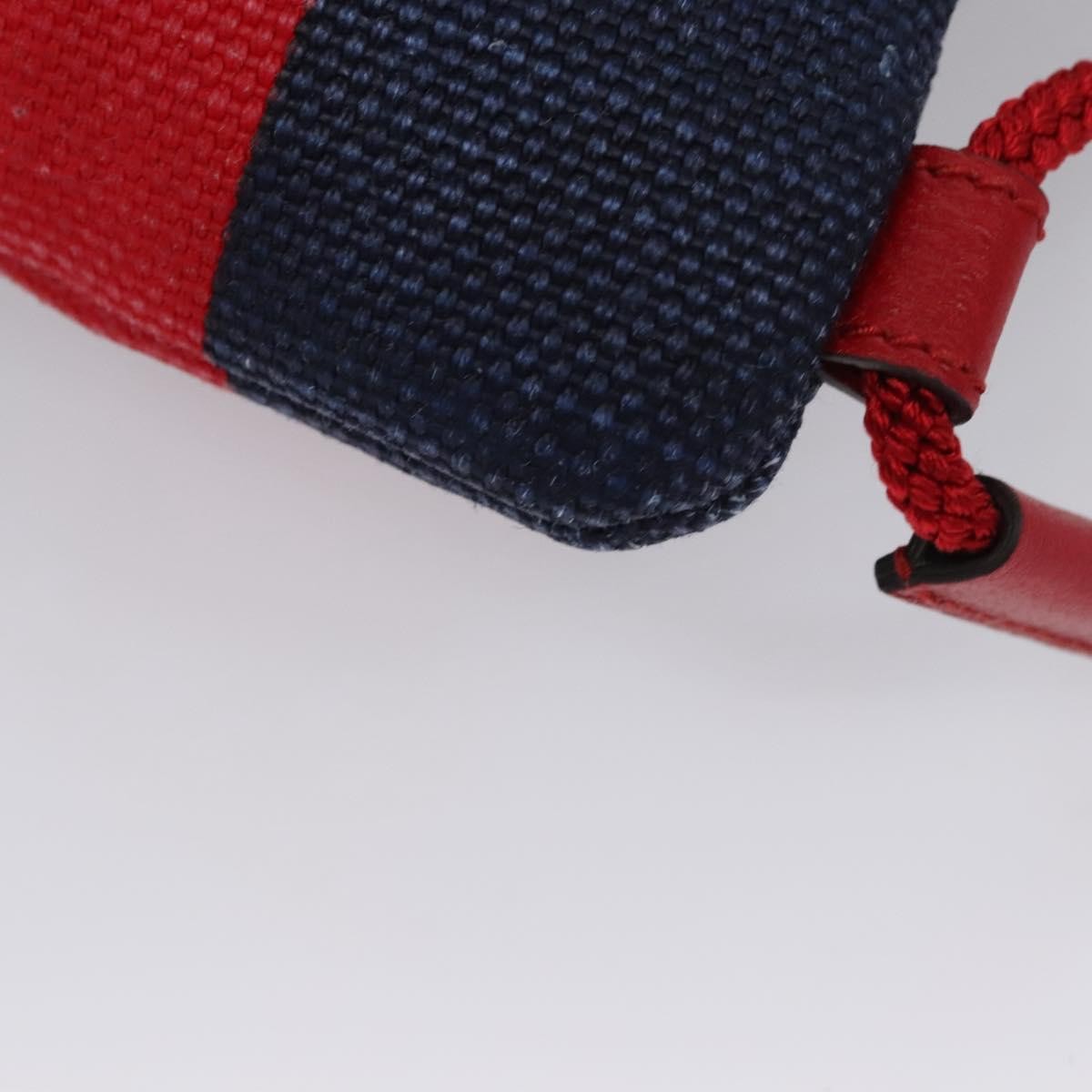 Gucci Logo Drawstring Backpack Striped Canvas