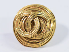 Chanel Vintage Round CC Clip-On Earring Metal