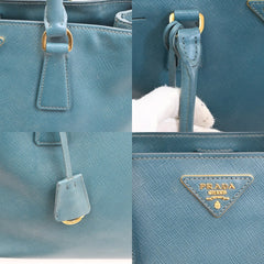 Prada Double Zip Lux Tote Saffiano Leather