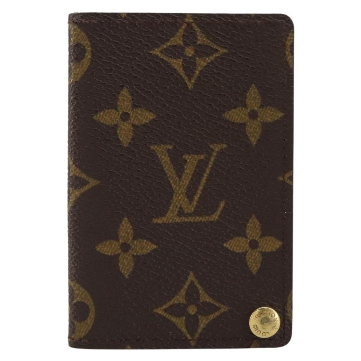 Louis Vuitton Porte Cartes Pression Card Case Monogram Canvas