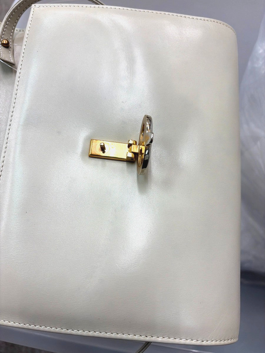 Celine Vintage Triomphe Flap Bag Leather