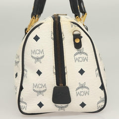 MCM Visetos Handbag Canvas and Leather