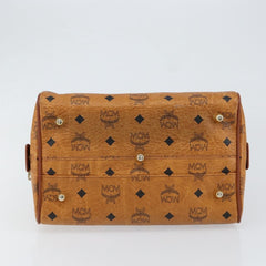 MCM Visetos Handbag Canvas and Leather