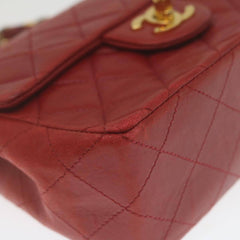 Chanel Vintage Square Chain Handle Flap Bag Quilted Lambskin