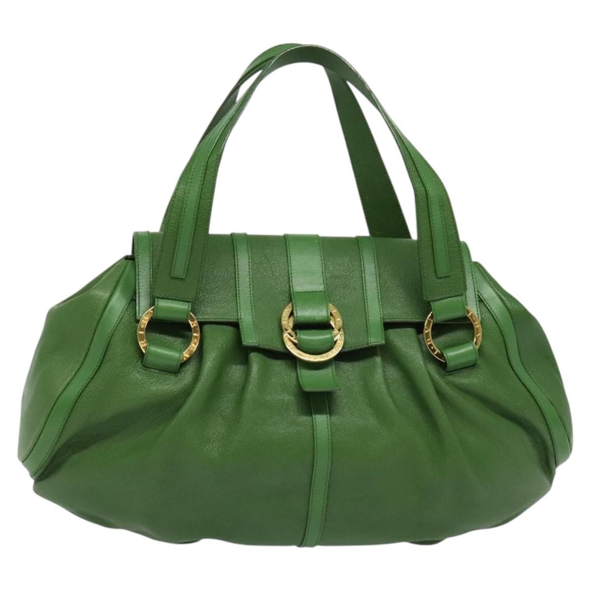 Bvlgari Chandra Top Handle Bag Leather