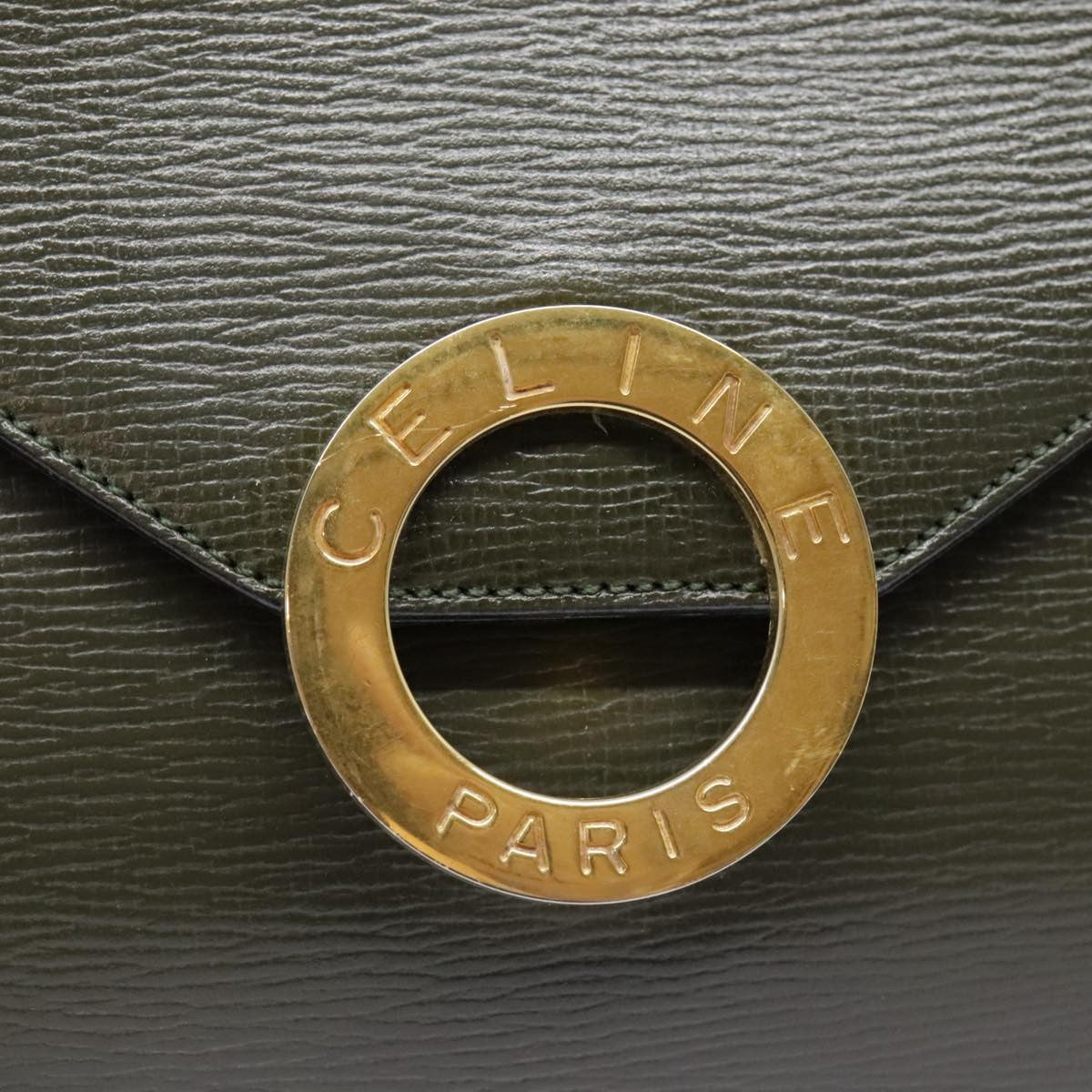 Celine Vintage Circle Logo Crossbody Bag Leather