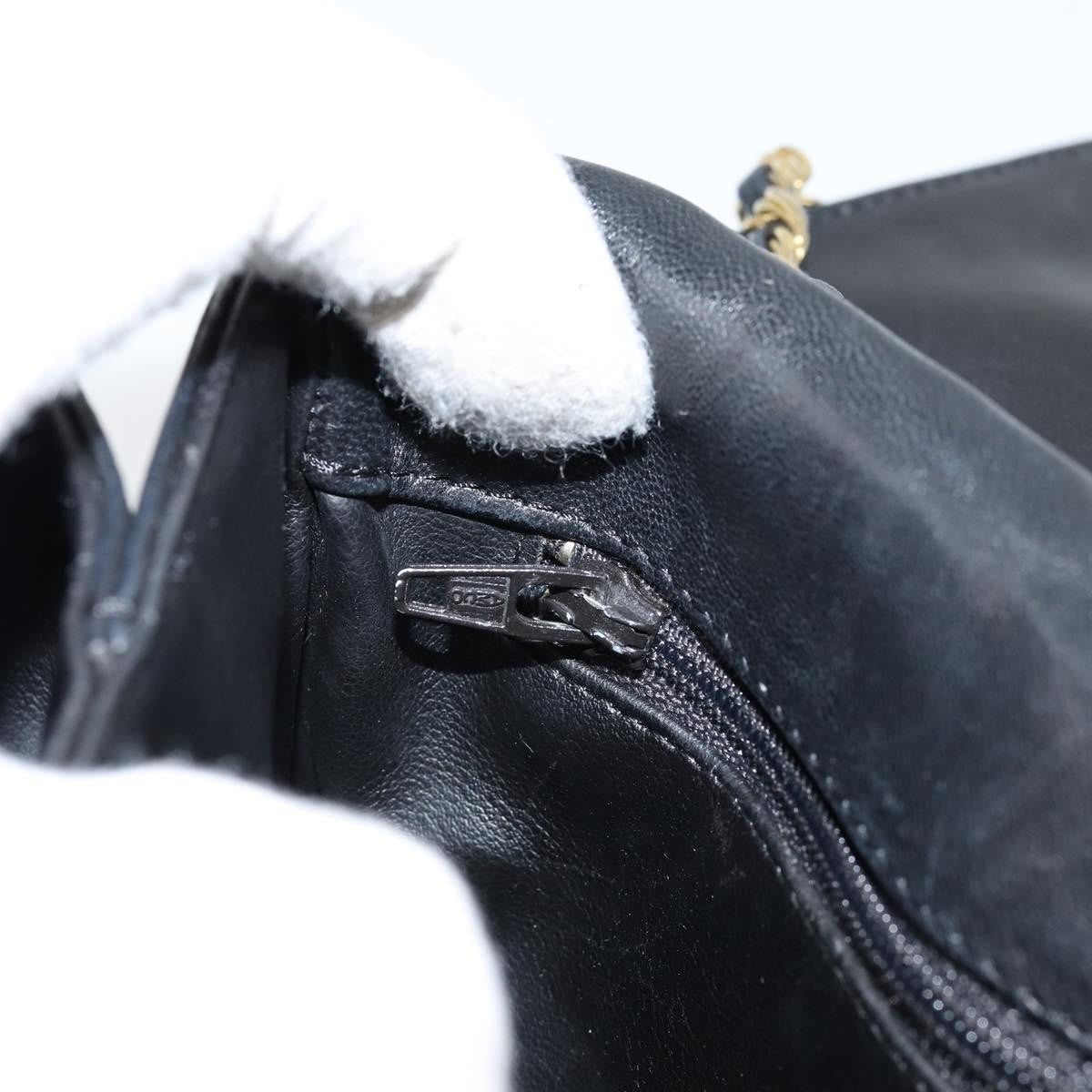 Bally Vintage Chain Shoulder Bag Quilted Leather