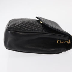 Bally Vintage Chain Shoulder Bag Quilted Leather