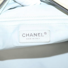 Chanel Biarritz Hobo Quilted Coated Canvas