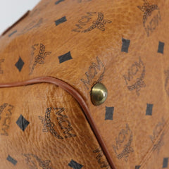 MCM Visetos Handbag Canvas and Leather