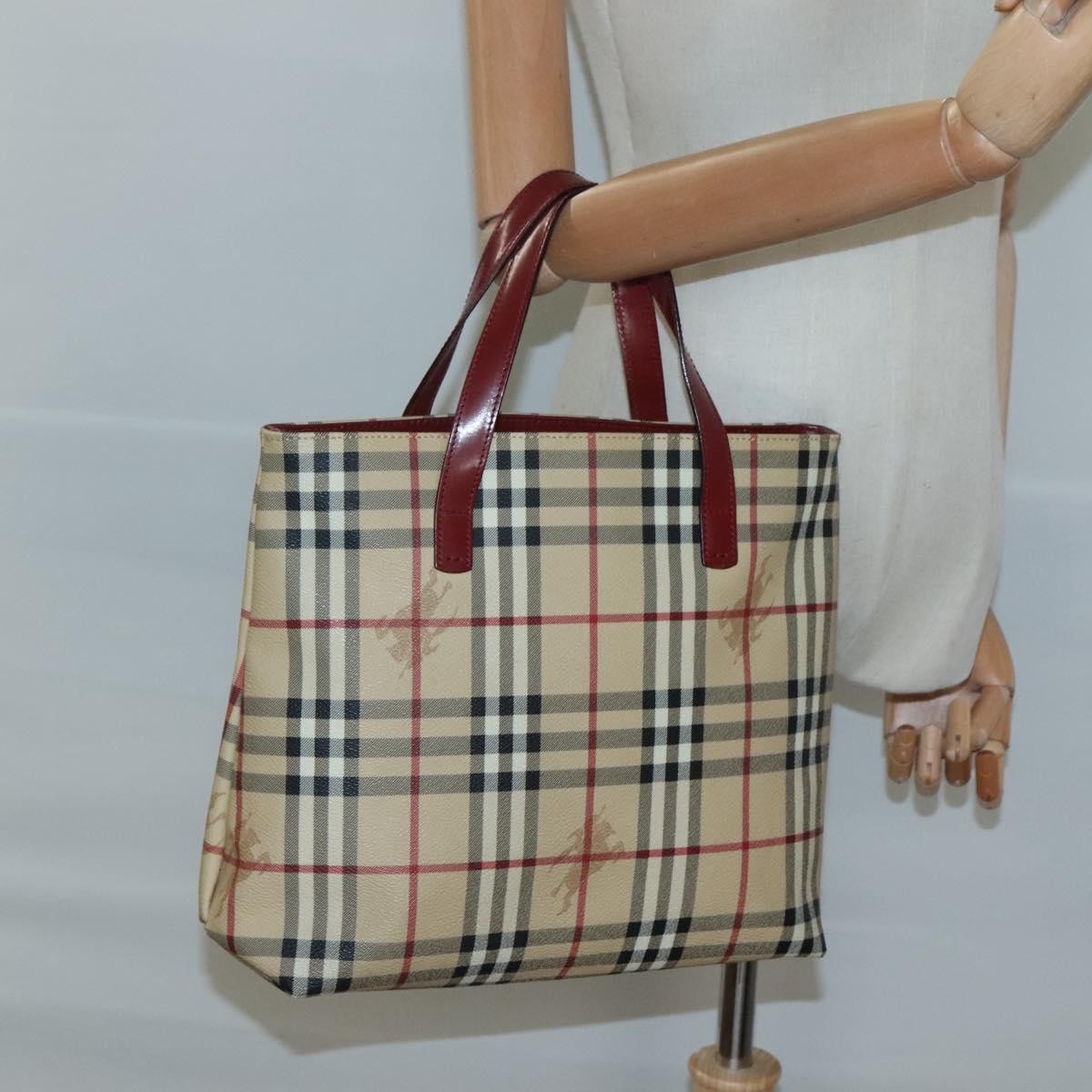 Burberry Nova Check Tote Canvas and Leather