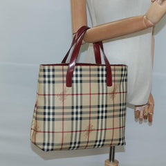 Burberry Nova Check Tote Canvas and Leather