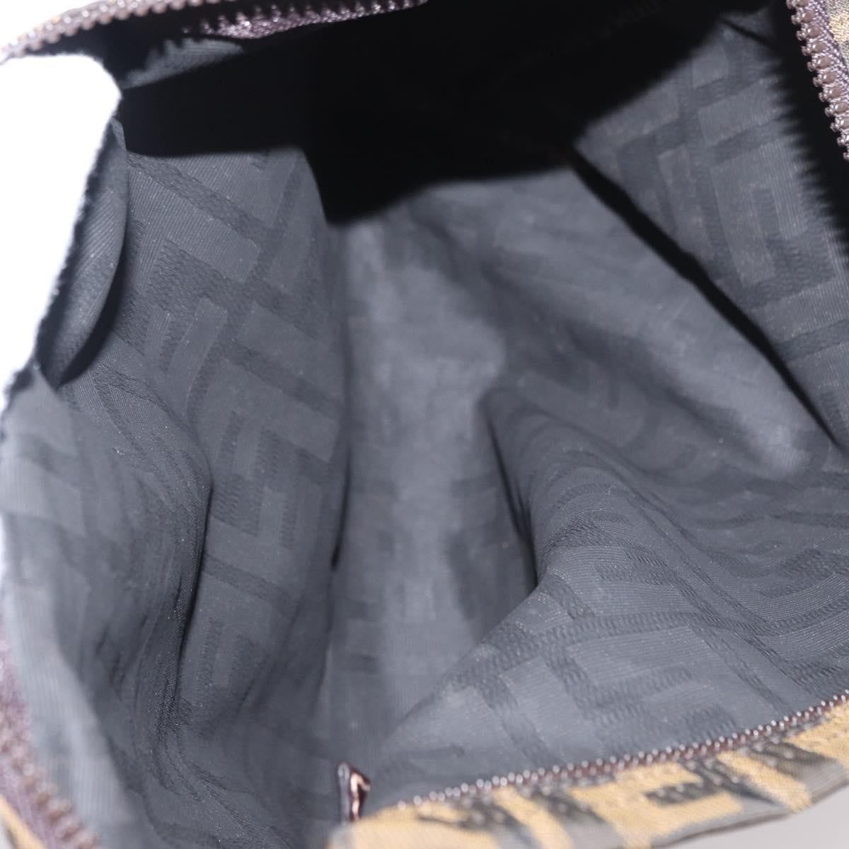 Fendi Logo Zucca Clutch PVC Leather