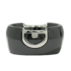 Damiani D Icon Ring K18 (White Gold), ceramic and Diamond